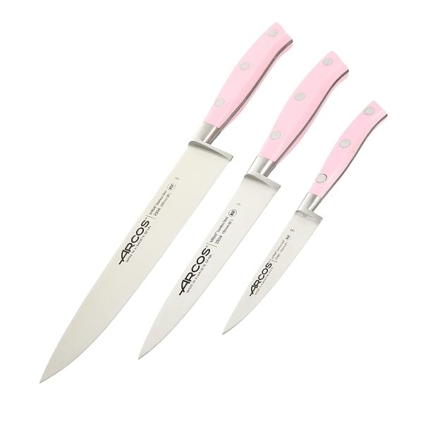 set de cuchillos de cocina rosas para mujer