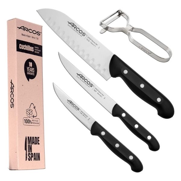 kit de cuchillos con pelador